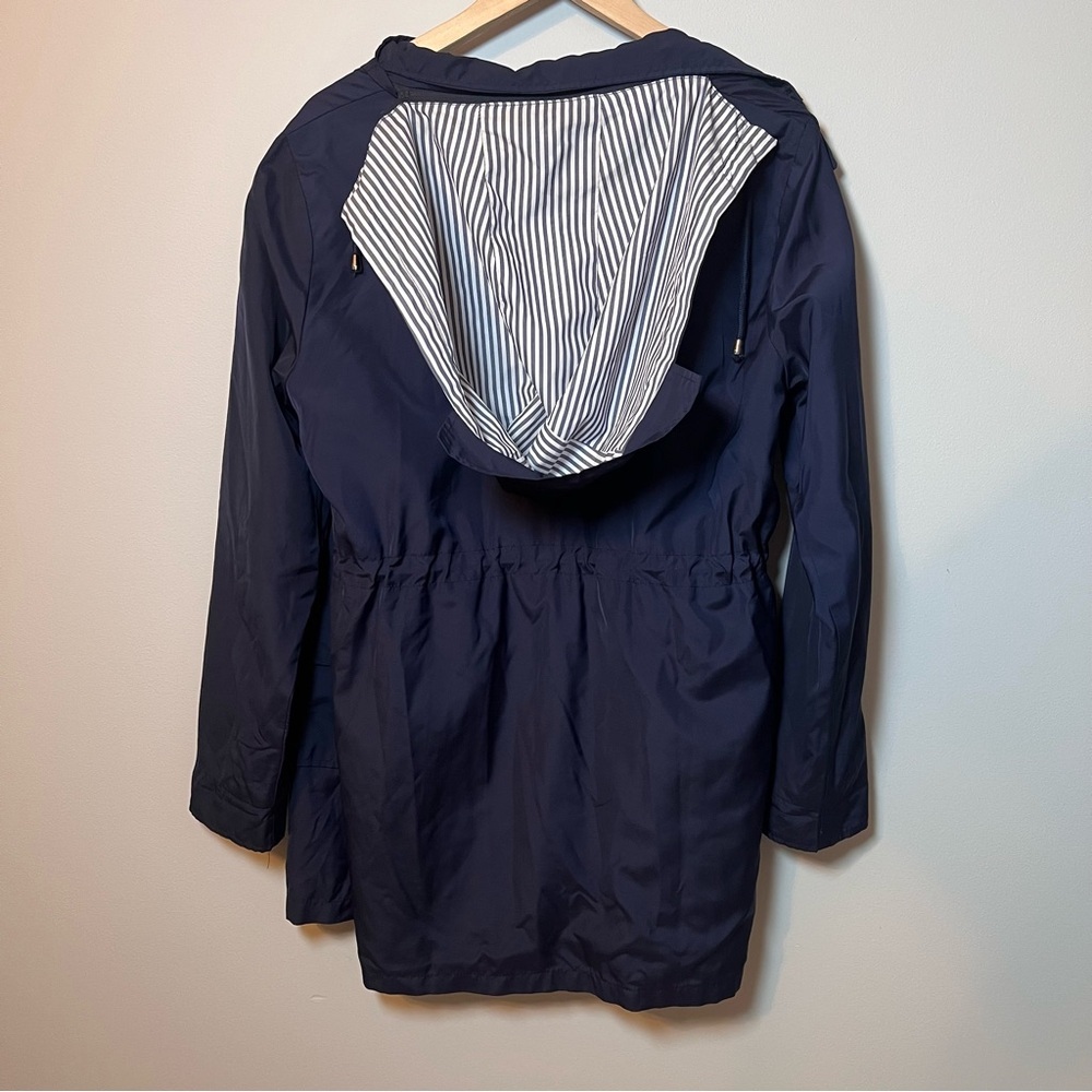 BBX Lephsnt Waterproof Rain Jacket Women’s M Navy Blue Hooded Windbreaker Coat - Picture 8 of 9